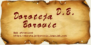 Doroteja Borović vizit kartica